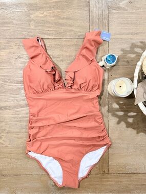 Cute Ruffled One-Piece Maternity Swimsuit